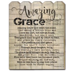 "Amazing Grace" by Cindy Jacobs, Printed Wall Art on a Wood Picket Fence
