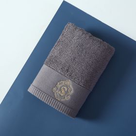 Five-star Hotel Thickened Cotton Towel (Option: Dark grey-40x78cm)