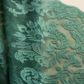 Lace Curtain Fantasy Dark Green Horse Leather (Option: Dark Green-145wide yarn under 30meters)